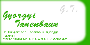 gyorgyi tanenbaum business card